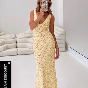 Princess Polly Yellow Floral Maxi Dress